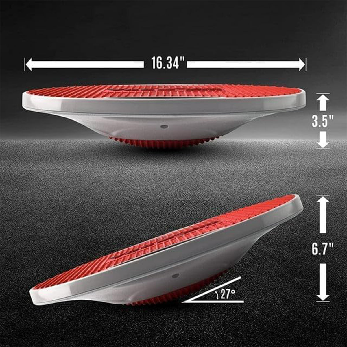 Yes4All Premium Wobble Balance Board Plastic Stability Trainer with Handles