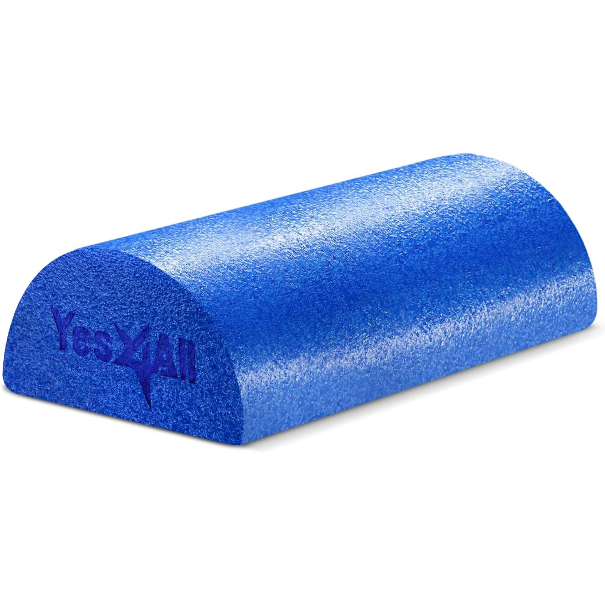Yes4All Medium Firm Half Round Foam Roller for Massage & Exercise, 24 Inch, Blue