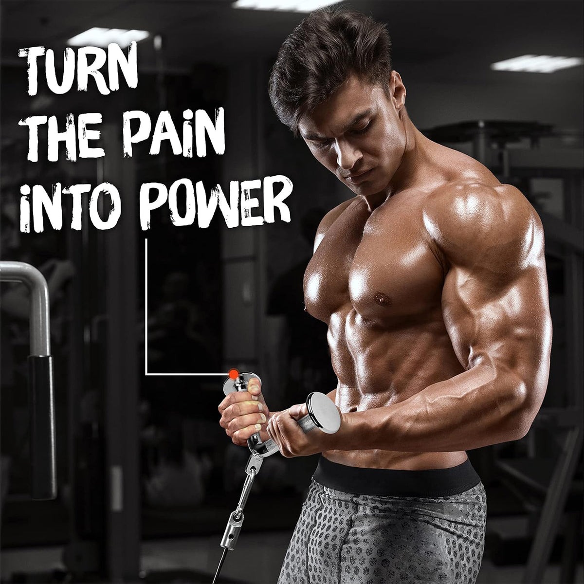 Yes4All Cable Machine Attachments with Tricep Rope, Straight Bar, and V Bar