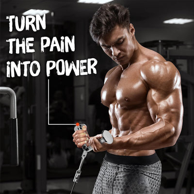 Yes4All Cable Machine Attachments with Tricep Rope, Straight Bar, and V Bar