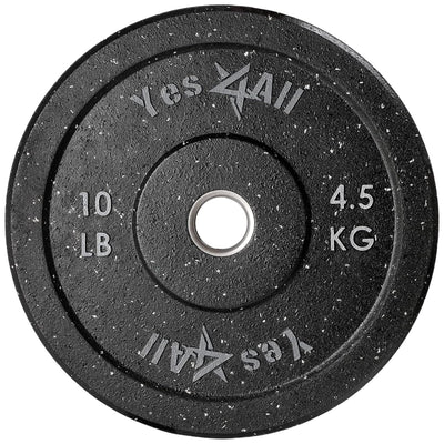 Yes4All 2" Bumper Plate, 10 lb Olympic Rubber Weight Plate for Weightlifting