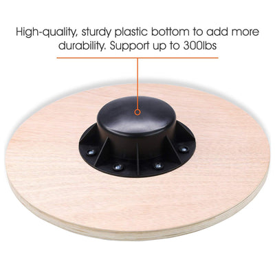 Yes4All Versatile Wooden Wobble Balance Board for Core and Stability Training