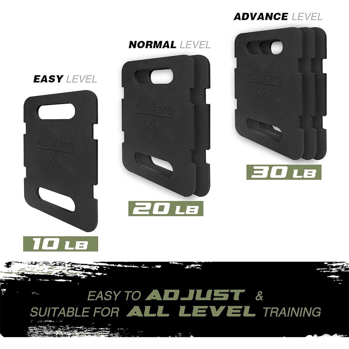 Yes4All 10 lb Cast Iron Attachable Training Rucking Weight Plate for Backpack