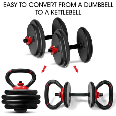 Yes4All Adjustable Kettlebell Handle Pair for Weight Plates, Dumbbell Converter