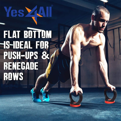 Yes4All Adjustable Kettlebell Handle Pair for Weight Plates, Dumbbell Converter