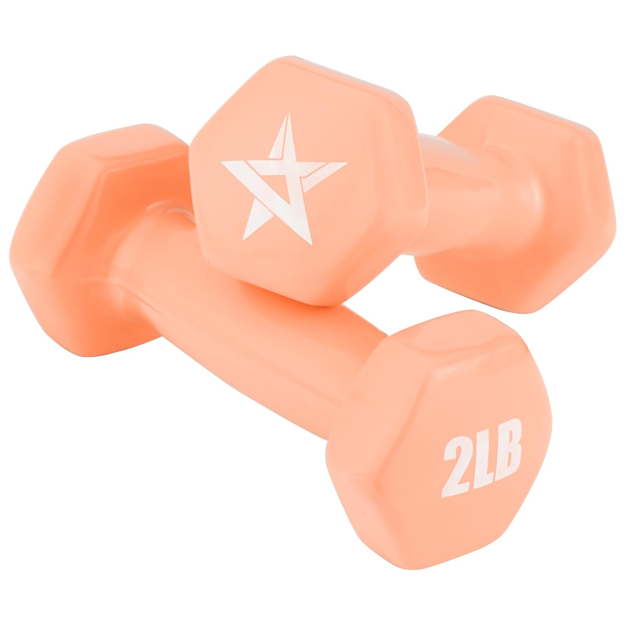 Yes4All 10lb Vinyl Hexagon Dumbbell, Set of 2 Hand Weights for Strength Training