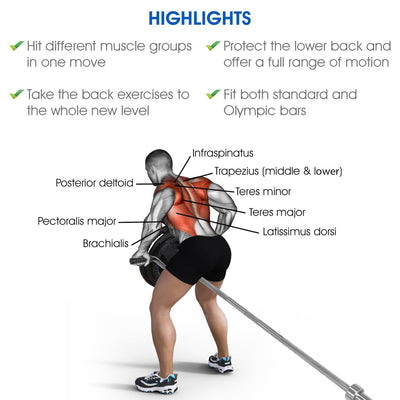 Yes4All T-Bar Lat Blaster Handle Attachment for Landmine Rows and Back Training