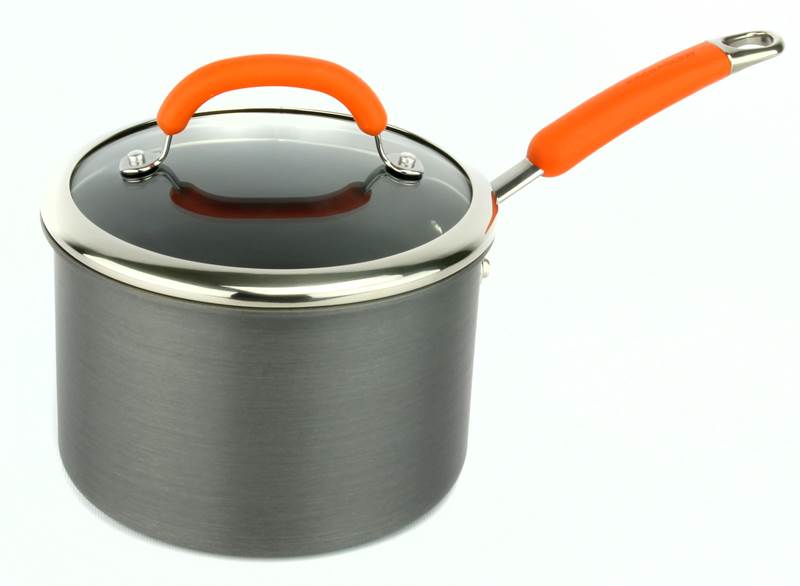Rachael Ray 10-Piece Hard Anodized Cookware Set Nonstick Pots Pans Orange