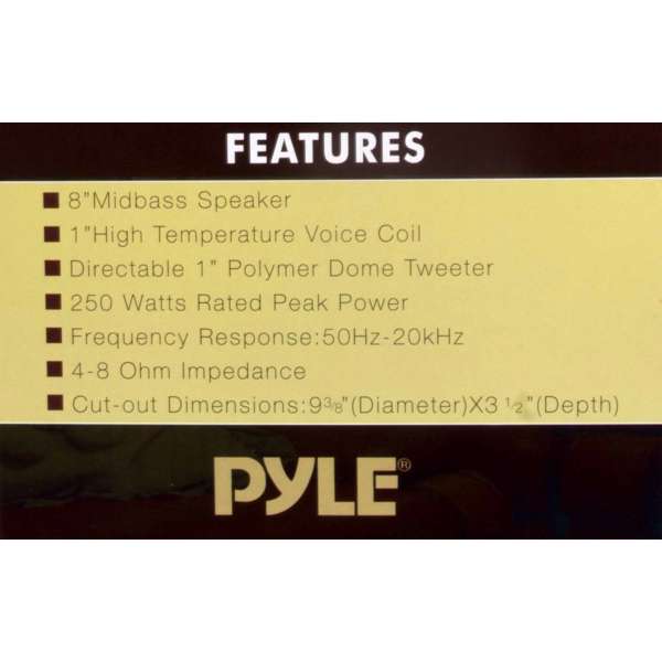 Pyle 8 Inch 500W 2 Way In Wall Ceiling Home Speakers System (Pair) (10 Pack)