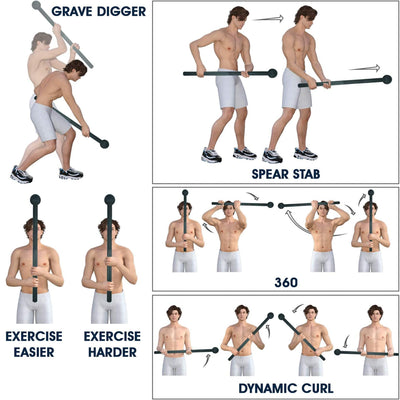 Yes4All 10-lb Steel Mace Bell Workout Equipment for Full Body Strength Training