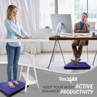 Yes4All Non-Slip TPE Foam Exercise Balance Pad with Massage Points, XL, Purple