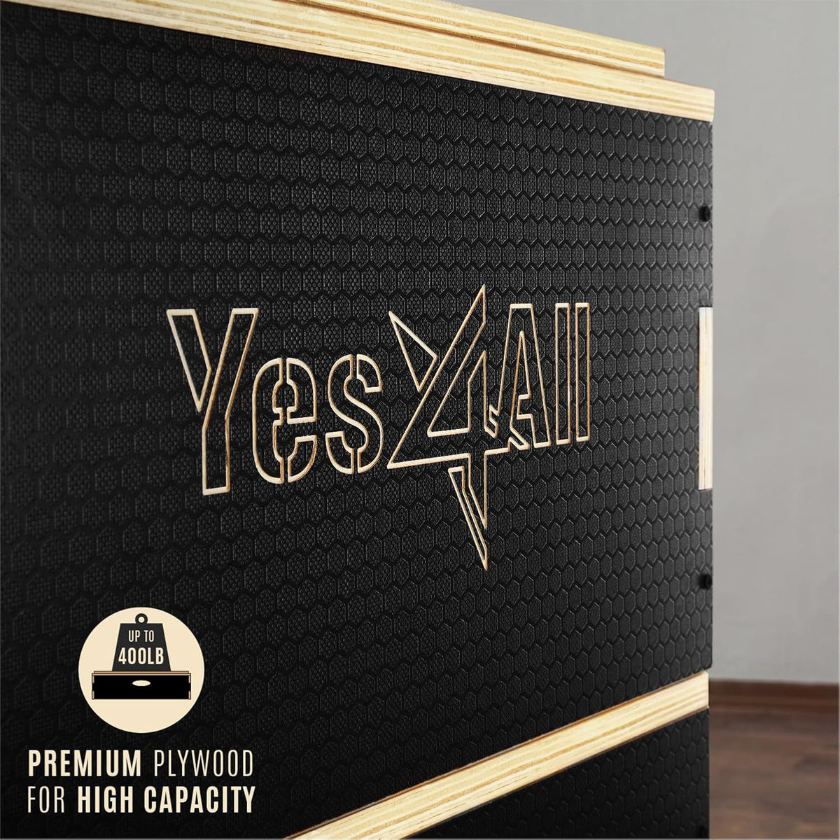 Yes4All 6" Stackable Wooden Plyometric Box Platform for Home Gym Jump Training