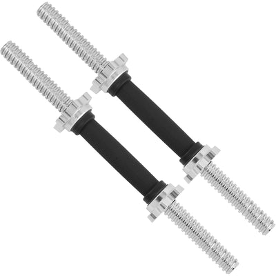 Yes4All Threaded Dumbbell Handle Set with Rubber Non-Slip Grip, 14 Inch, 2 Pack