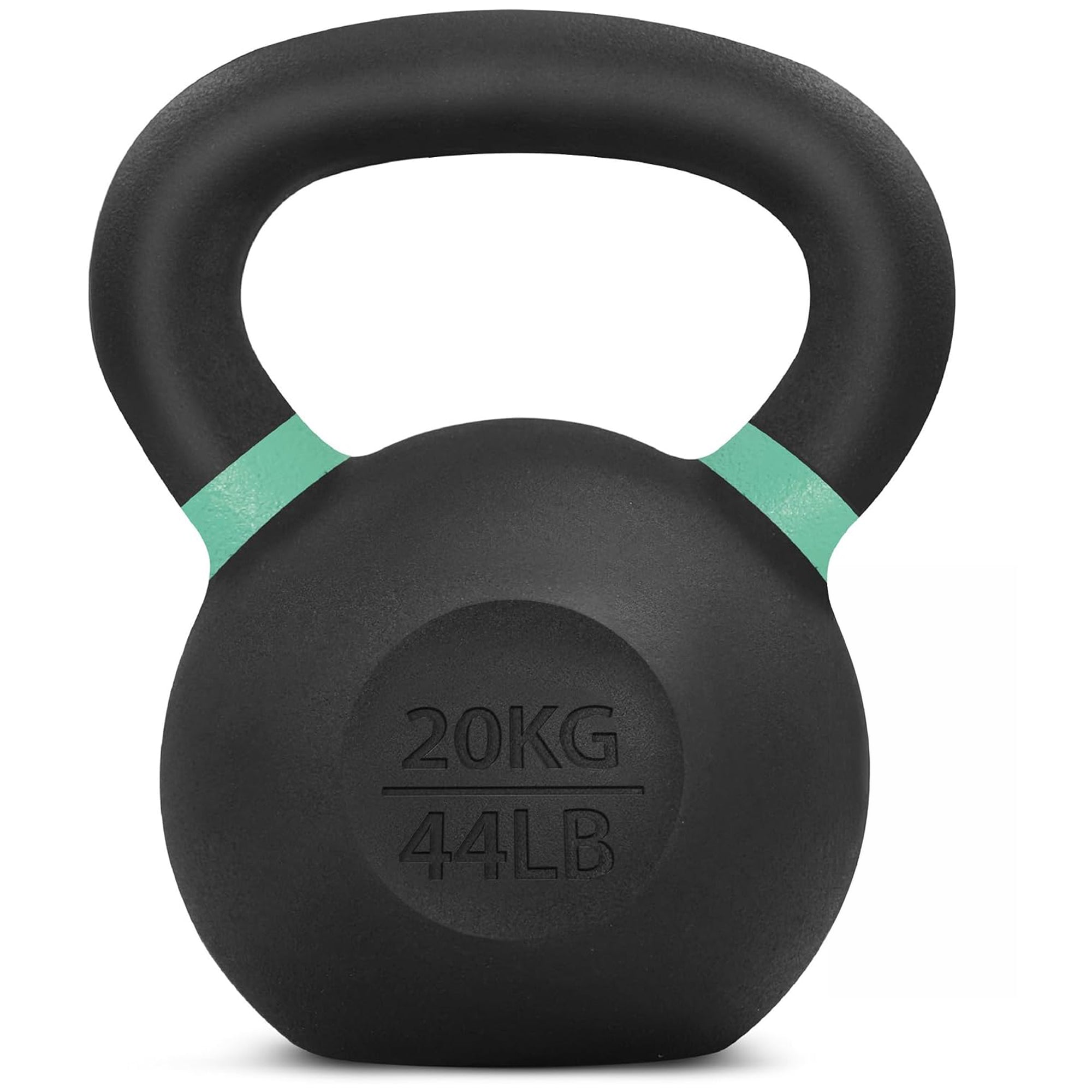 Yes4All Powder Coated Cast Iron Kettlebell, Non-Slip Handle, 44Lb, Pair, Black