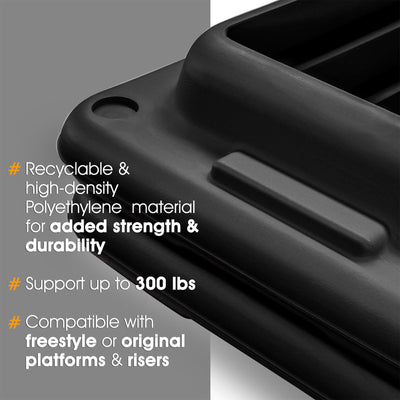 Yes4All Adjustable Non Skid Aerobic Step Risers for Circuit Size Platforms, 2 Pk
