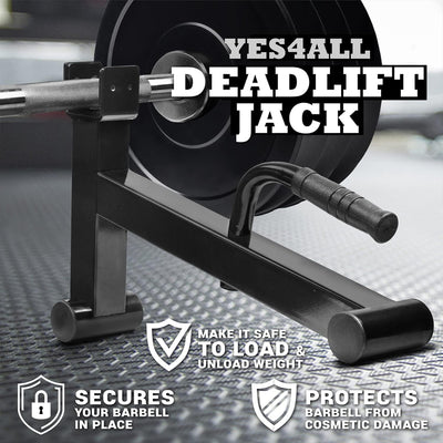 Yes4All Deadlift Weight Training Barbell Jack Stand, Holds 600lb Weight Plates