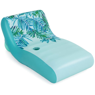 H2OGO! Luxury Fabric Covered Inflatable Swimming Pool Lounger Float (Open Box)