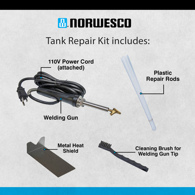 Norwesco Polyethylene Tank Repair Kit, DIY Plastic Welding Tool with 30 Ft Wire
