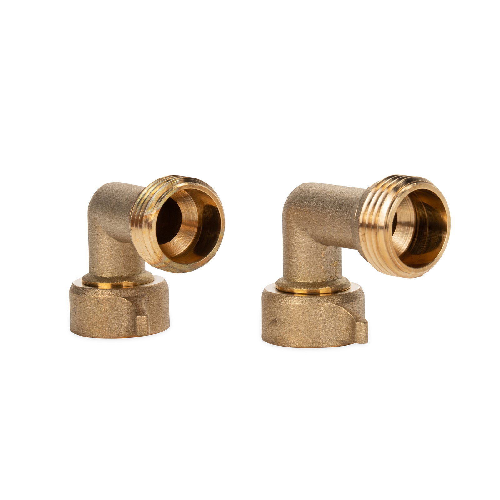 Camco 2 Pack 90-Degree Hose Elbow for RV Water Hoses, Solid Brass Construction - VMInnovations