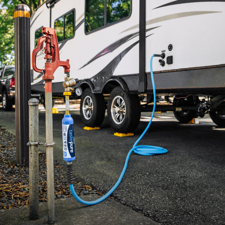 Camco EVOFlex 25 Ft RV Drinking Water Hose with Extra Flexible Design, Blue - VMInnovations
