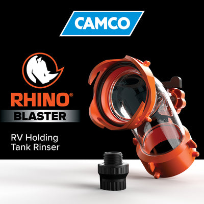 Camco Rhino Blaster RV Tank Rinser with Backflow Preventer, 45-Degree Elbow - VMInnovations