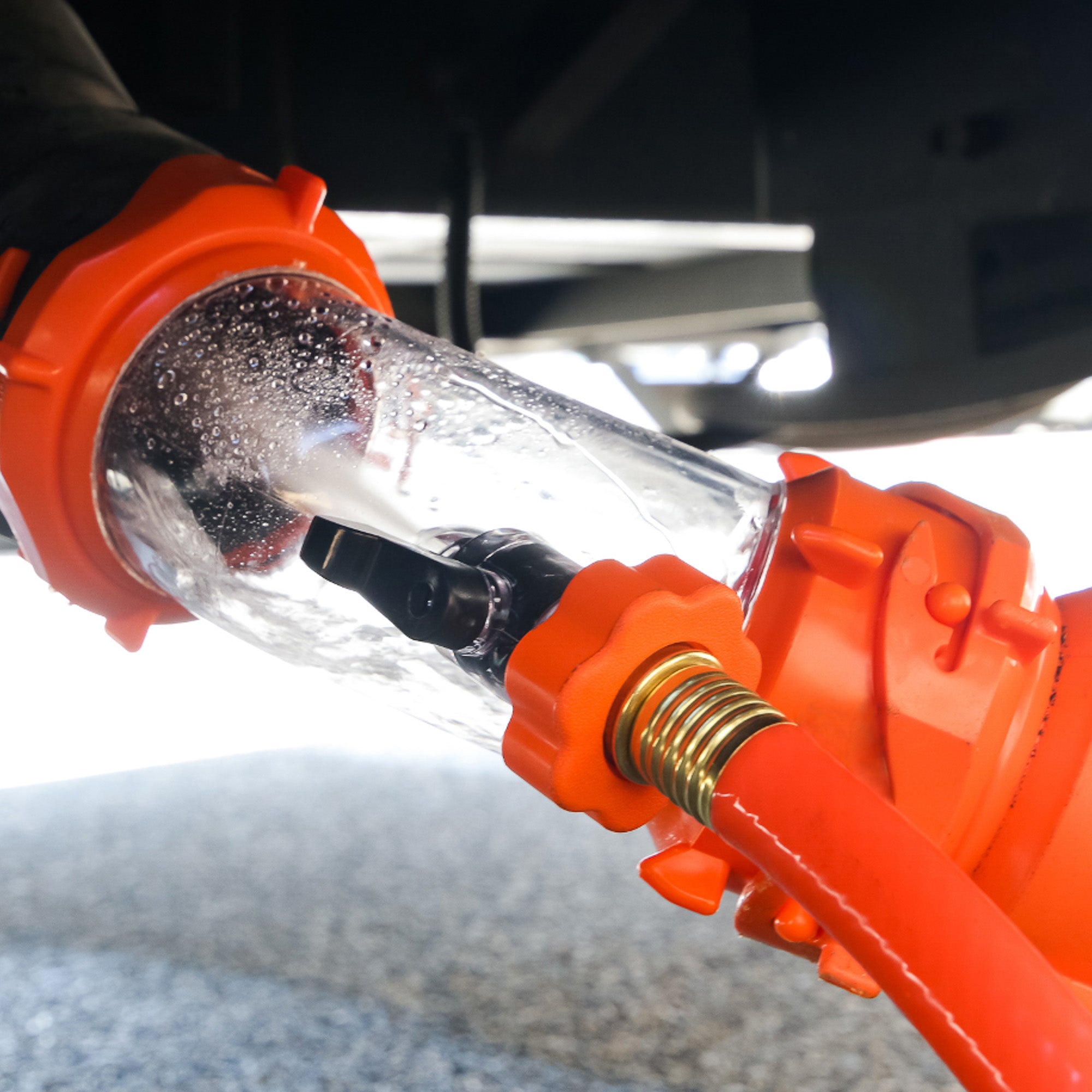 Camco Rhino Blaster RV Tank Rinser with Backflow Preventer, 45-Degree Elbow - VMInnovations