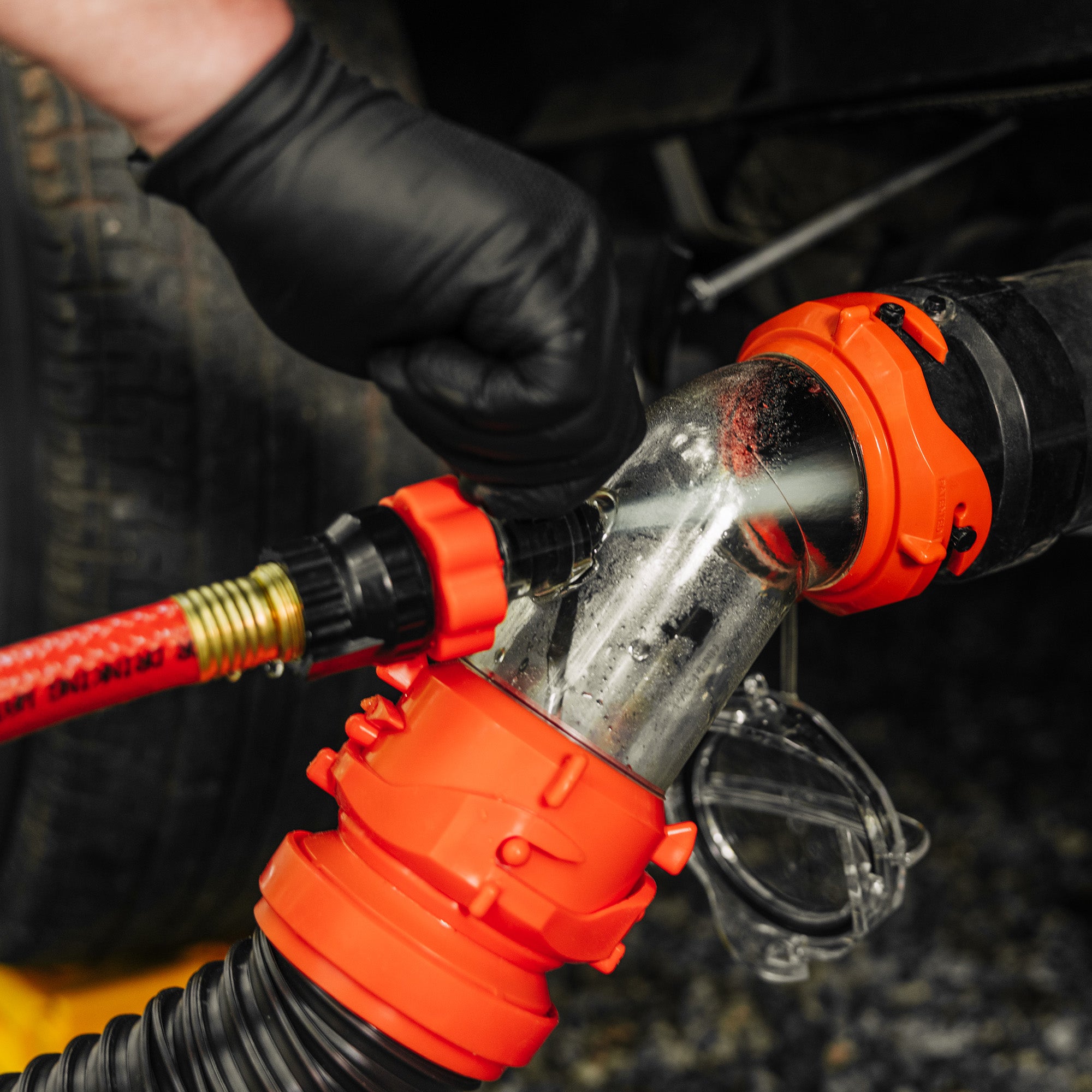 Camco Rhino Blaster RV Tank Rinser with Backflow Preventer, 45-Degree Elbow - VMInnovations