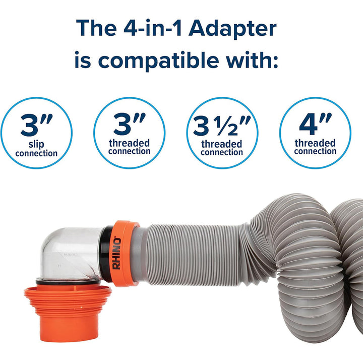 Rhino X 20' Sewer Hose Kit and 10' Heavy Duty Septic Hoses for RV and Campers - VMInnovations