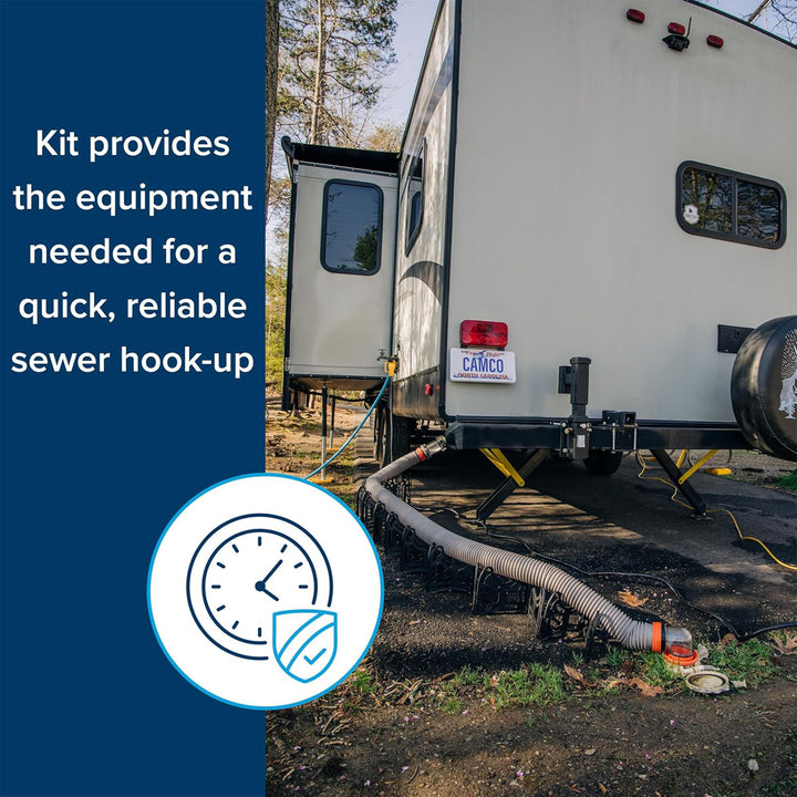 Rhino X 20' Sewer Hose Kit and 10' Heavy Duty Septic Hoses for RV and Campers - VMInnovations