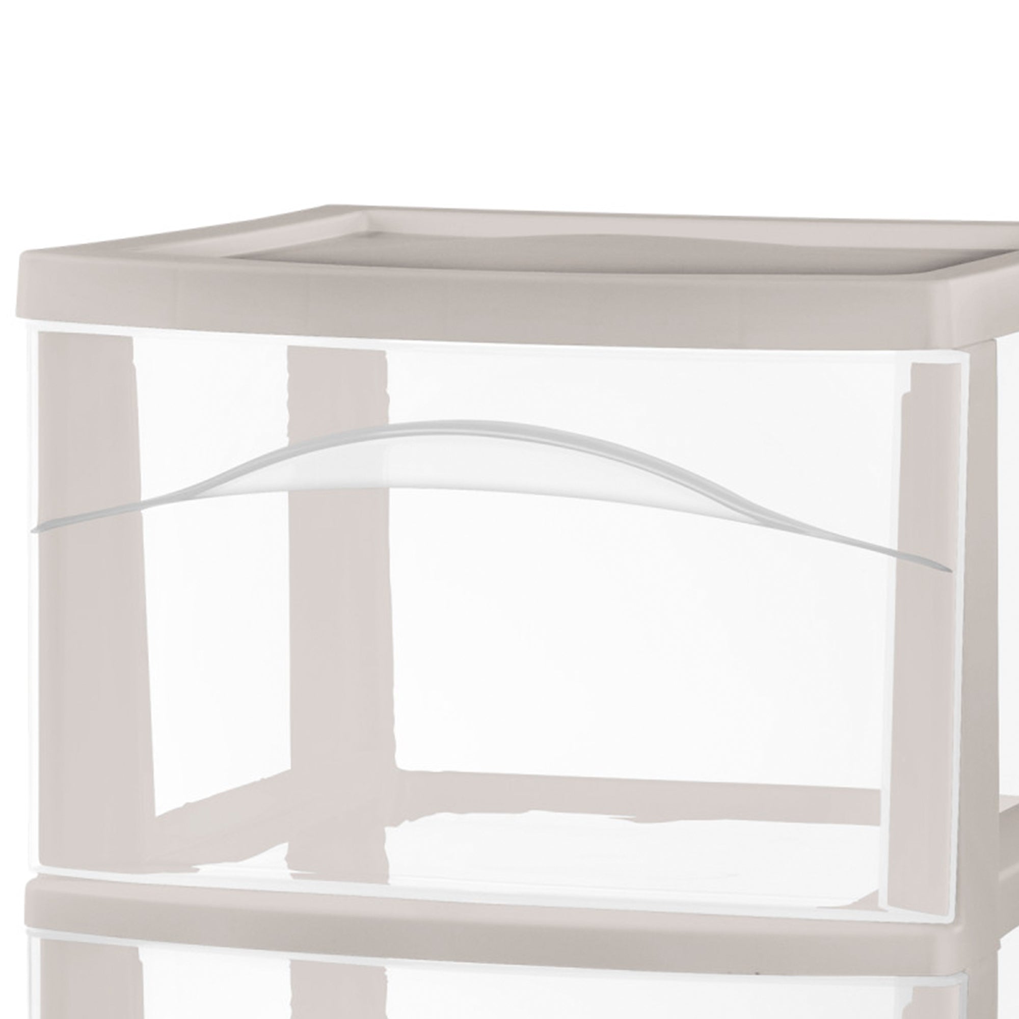 Sterilite 3 Drawer Storage Cart, Plastic Rolling Organization, Grey Pumice, 6 Pk