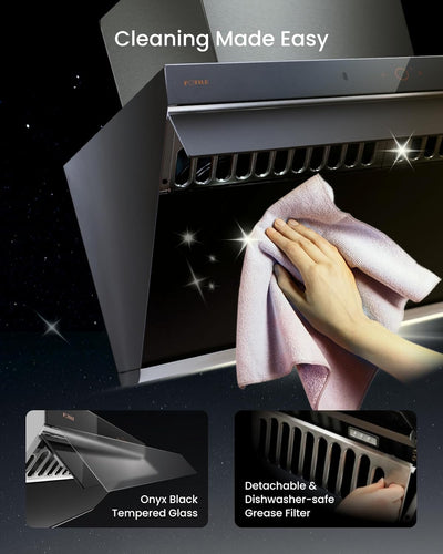 FOTILE 30" Kitchen Range Hood with 4 Speed Levels, Under Cabinet or Wall Mount - VMInnovations