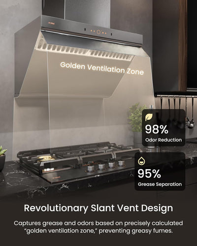FOTILE 30" Kitchen Range Hood with 4 Speed Levels, Under Cabinet or Wall Mount (For Parts)