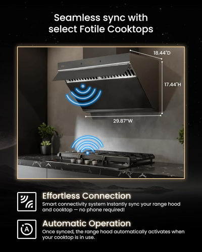 FOTILE 30" Kitchen Range Hood with 4 Speed Levels, Under Cabinet or Wall Mount (For Parts)