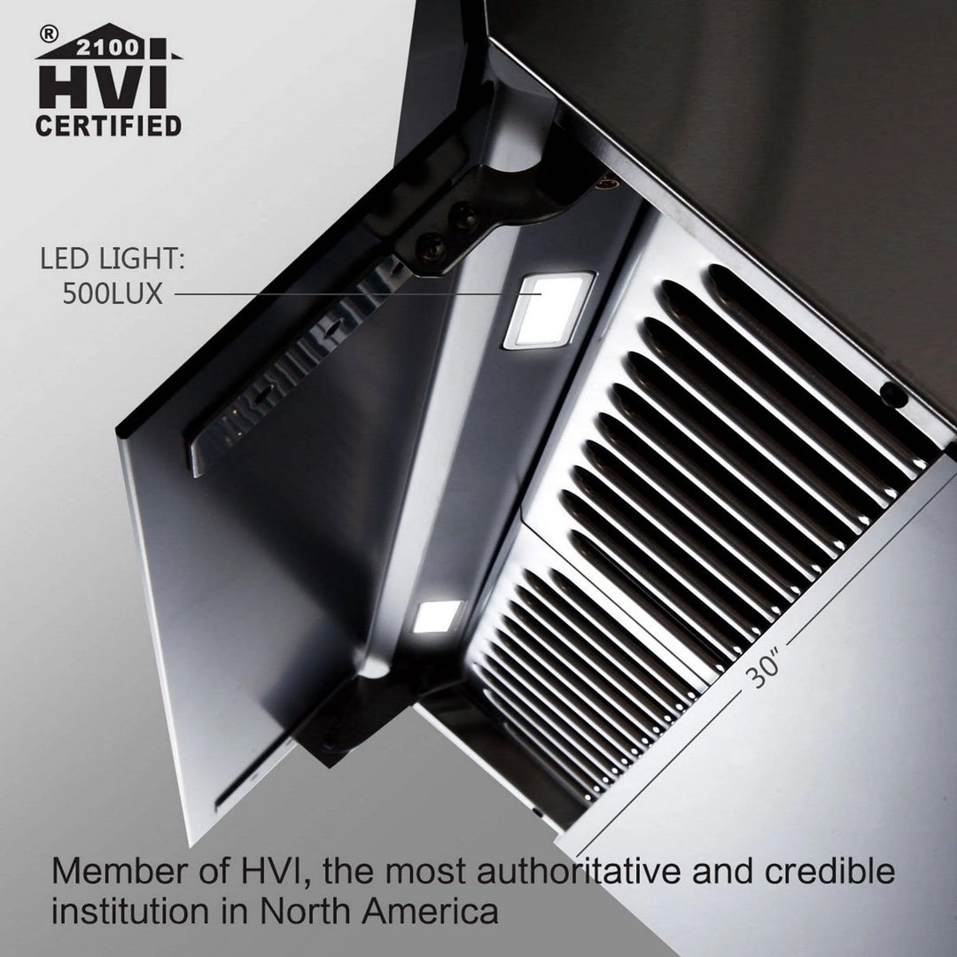 FOTILE 30" Range Hood with Unique Side Draft Design, Under Cabinet or Wall Mount