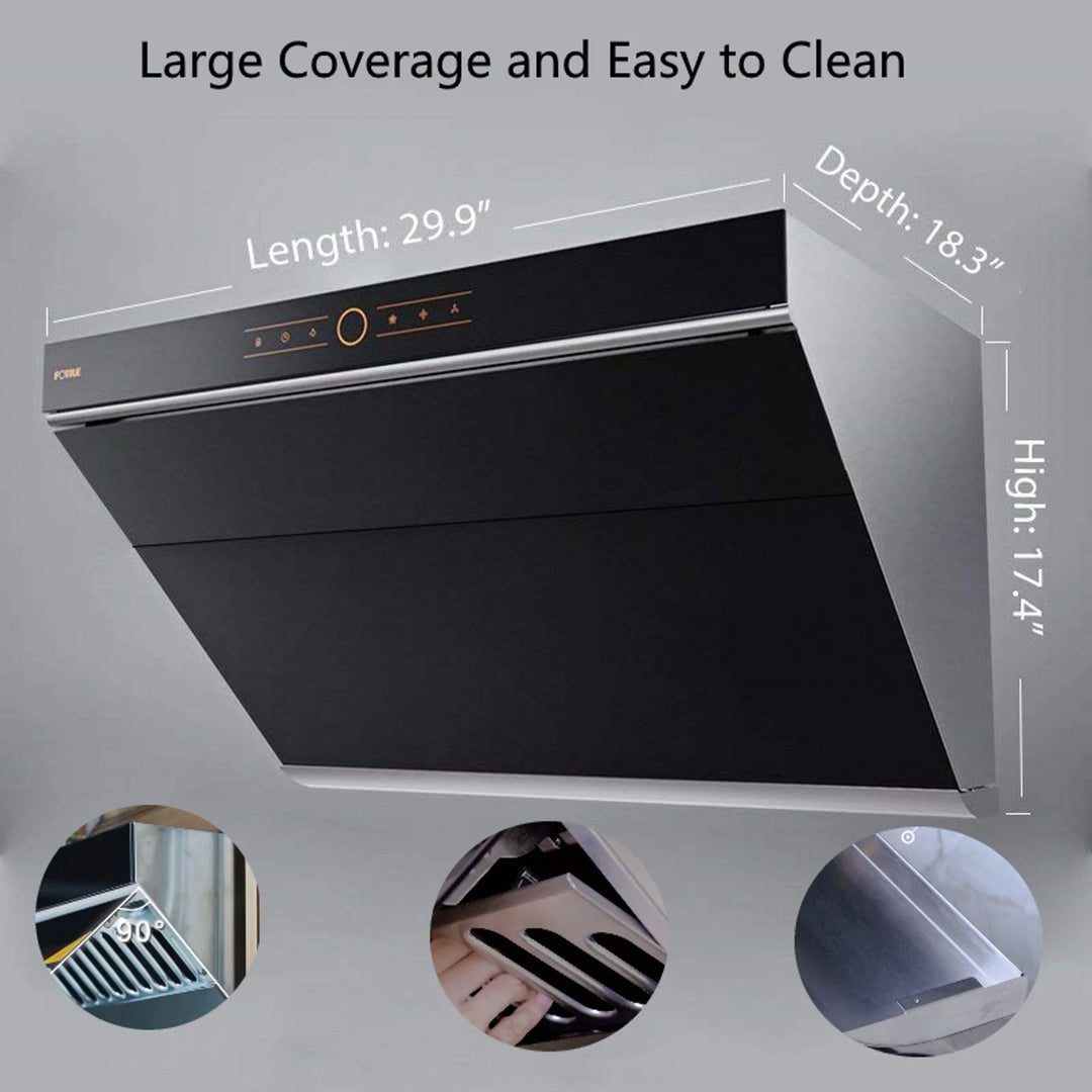 FOTILE 30" Range Hood with Unique Side Draft Design, Under Cabinet or Wall Mount