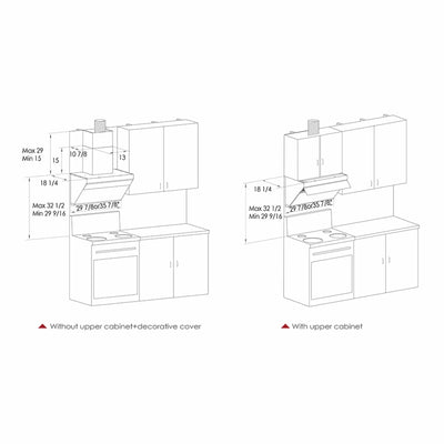 FOTILE 30" Range Hood with Unique Side Draft Design, Under Cabinet or Wall Mount - VMInnovations