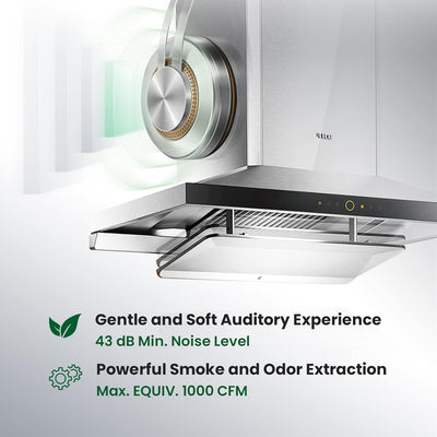 FOTILE 36" Wall-Mount Range Hood, 1000 CFM W Touchscreen, Stainless Steel (Used)