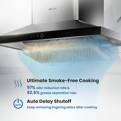 FOTILE 36" Wall-Mount Range Hood, 1000 CFM W Touchscreen, Stainless Steel (Used)