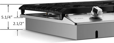 FOTILE Stainless Steel 5-Burner Gas Cooktop, 30" Stove with 21,000 BTU Tri-Ring - VMInnovations