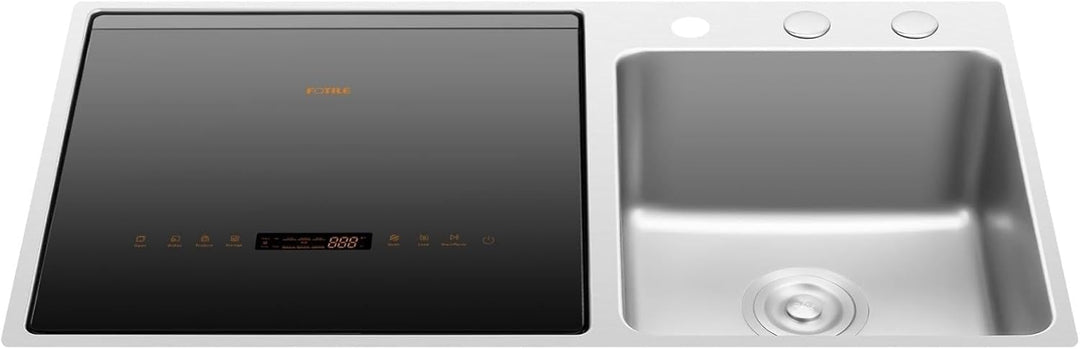 FOTILE 3-in-1 Dishwasher & Left Side Kitchen Sink Combo with 360-Degree Cleaning