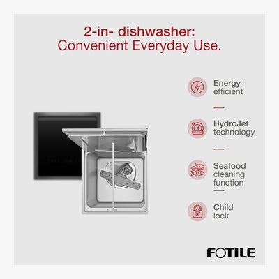 Fotile 2-in-1 Top Load Dishwasher Produce Cleaner with Compact Design & HydroJet - VMInnovations