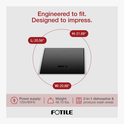 Fotile 2-in-1 Top Load Dishwasher Produce Cleaner with Compact Design & HydroJet - VMInnovations