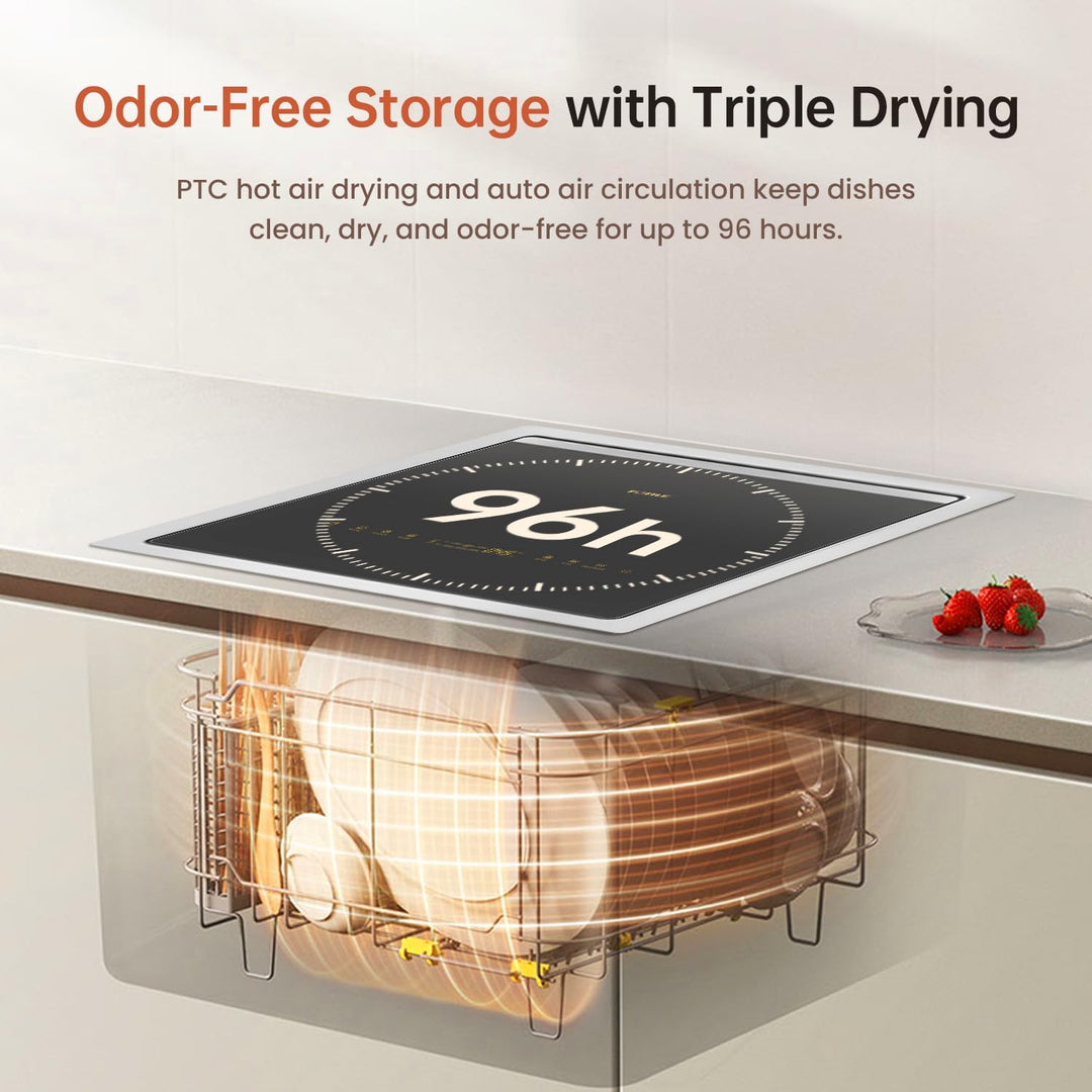 Fotile 2-in-1 Top Load Dishwasher Produce Cleaner with Compact Design & HydroJet