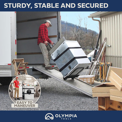 Olympia Tools 800 Lb Hand Truck with Ratchet Straps for Appliances and Furniture - VMInnovations