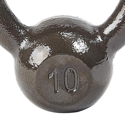 BalanceFrom 10LB Cast Iron Kettlebell for Home Gym Strength Training Exercise