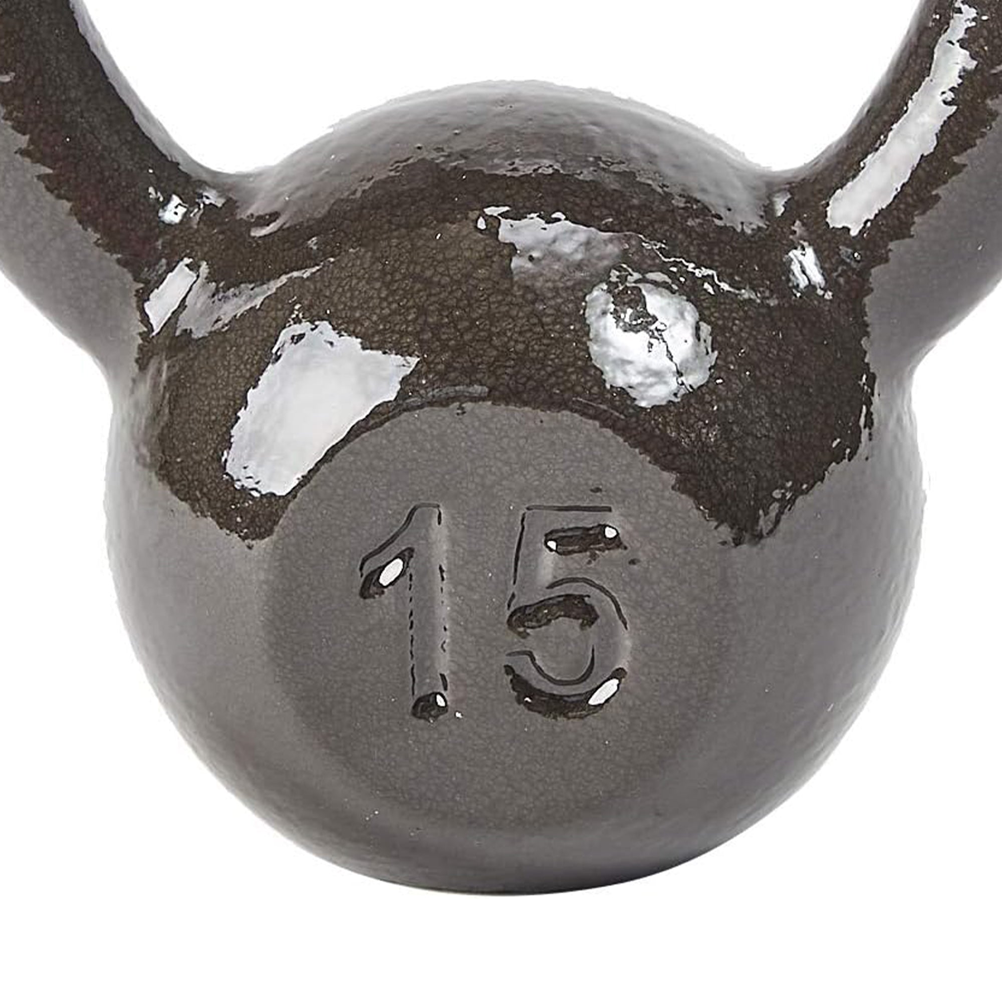 BalanceFrom 15LB Cast Iron Kettlebell for Home Gym Strength Training Exercise