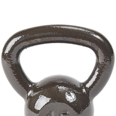 BalanceFrom 15LB Cast Iron Kettlebell for Home Gym Strength Training Exercise