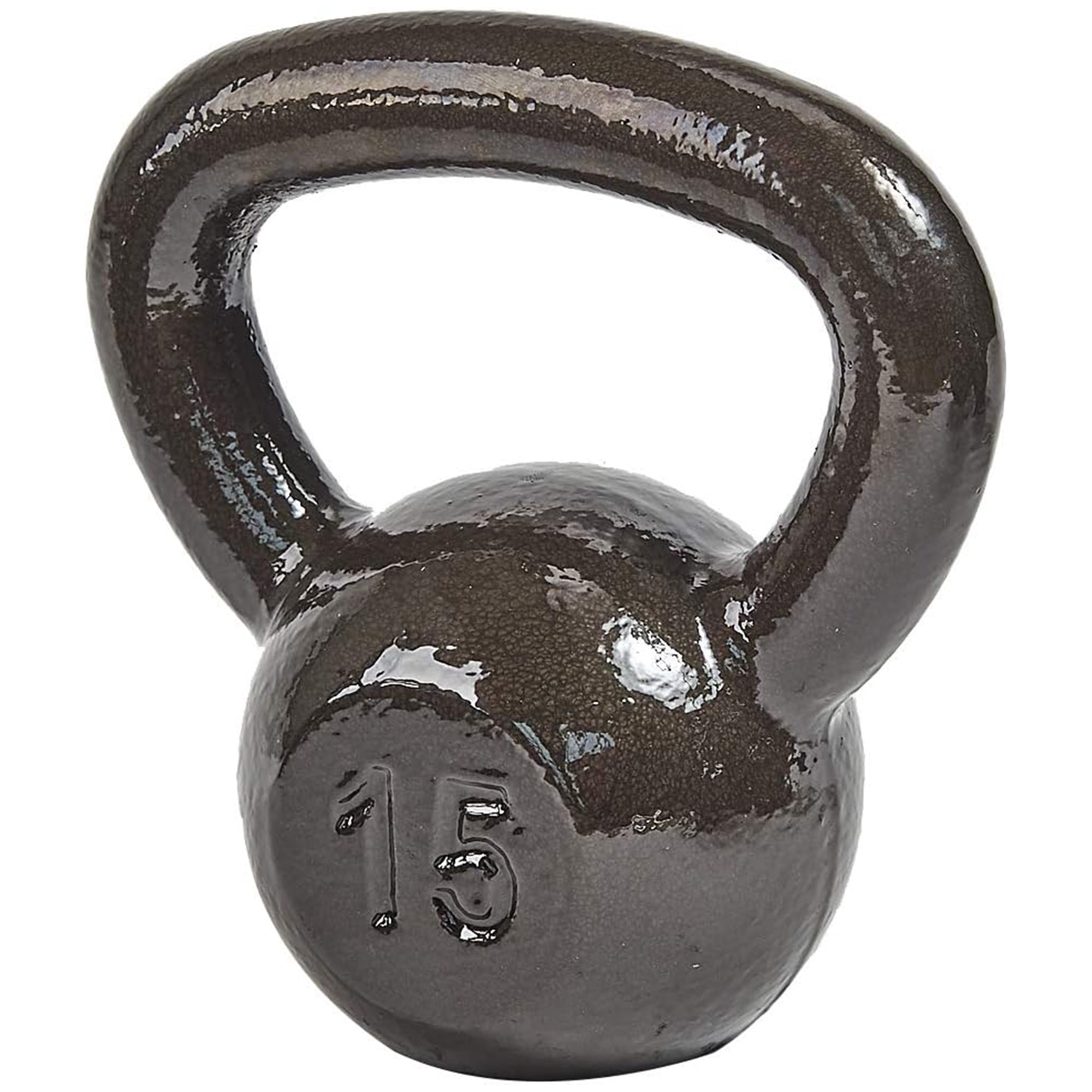 BalanceFrom 15LB Cast Iron Kettlebell for Home Gym Strength Training Exercise
