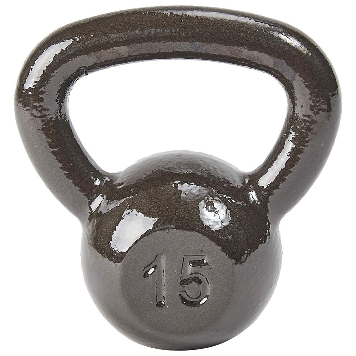 BalanceFrom 15LB Cast Iron Kettlebell for Home Gym Strength Training Exercise