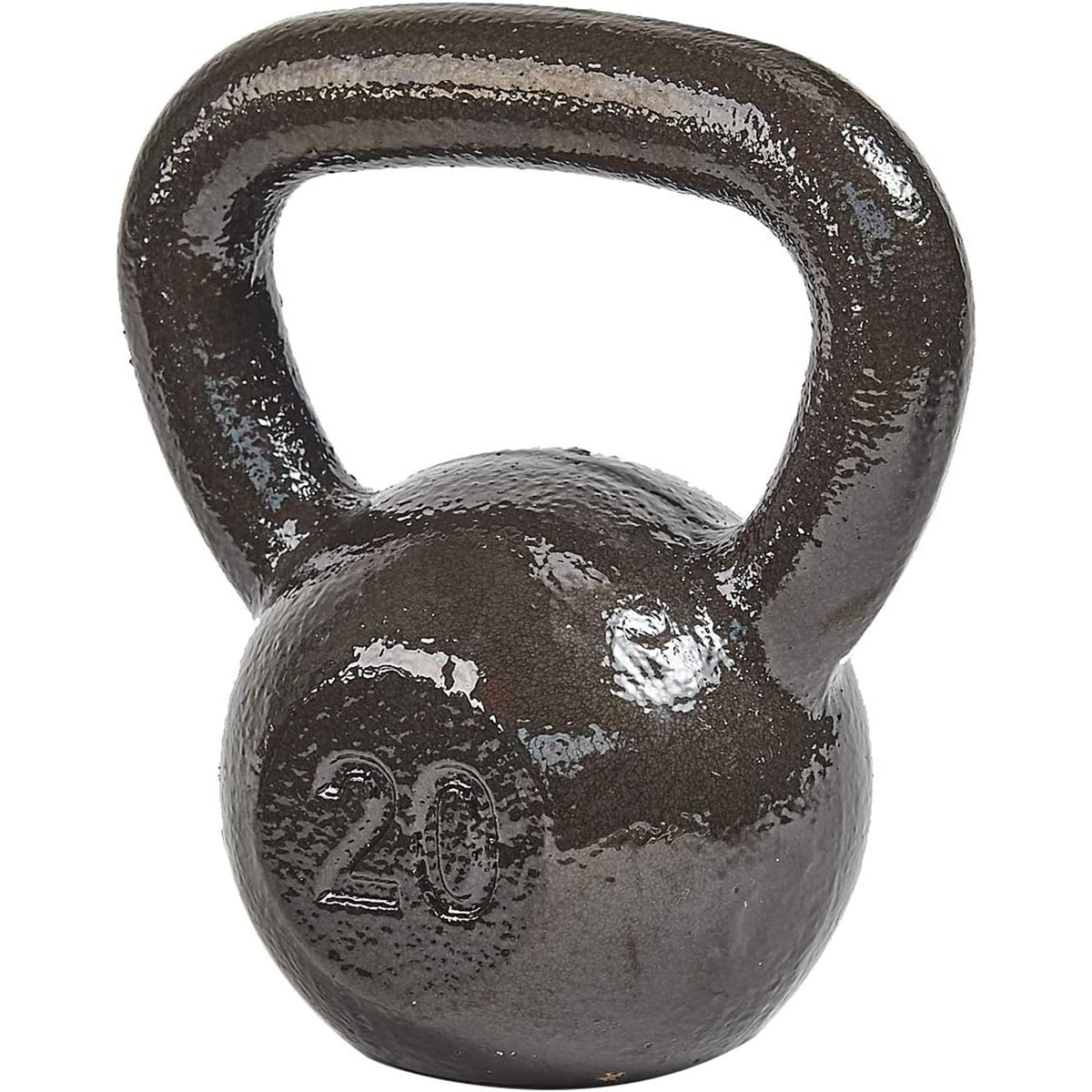 BalanceFrom Cast Iron Kettlebell for Home Gym Strength Training, 20 Lb, Grey